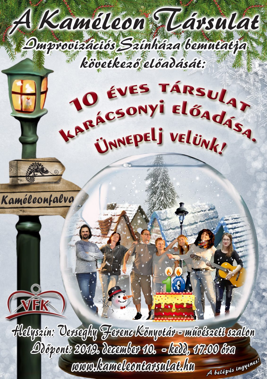 2019.12.10. Kaméleon Társulat Karácsoni előadás. Plakát